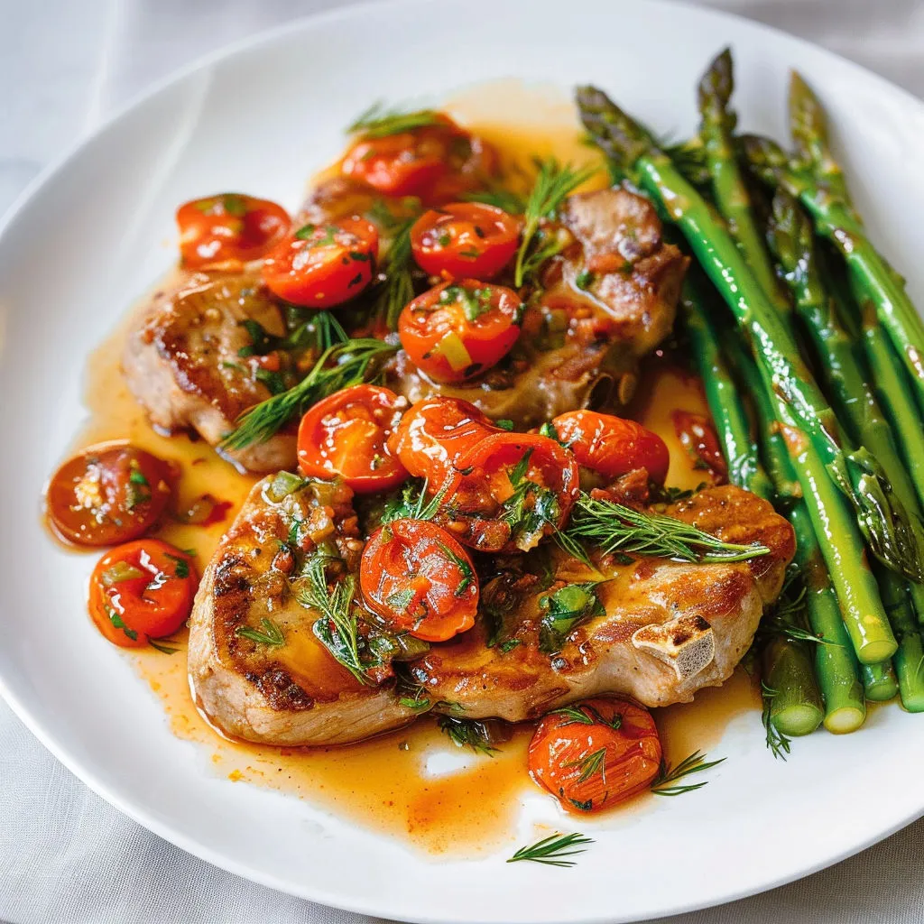 Sauté de porc aux tomates confites: recette savoureuse et facile