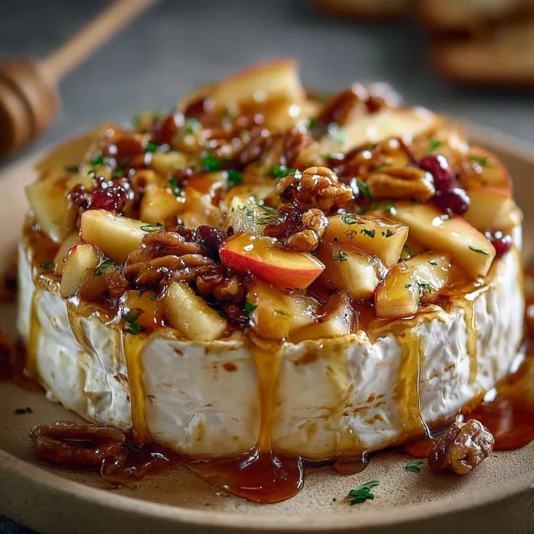 Délice automnal: Brie rôti aux pommes et sirop d'érable