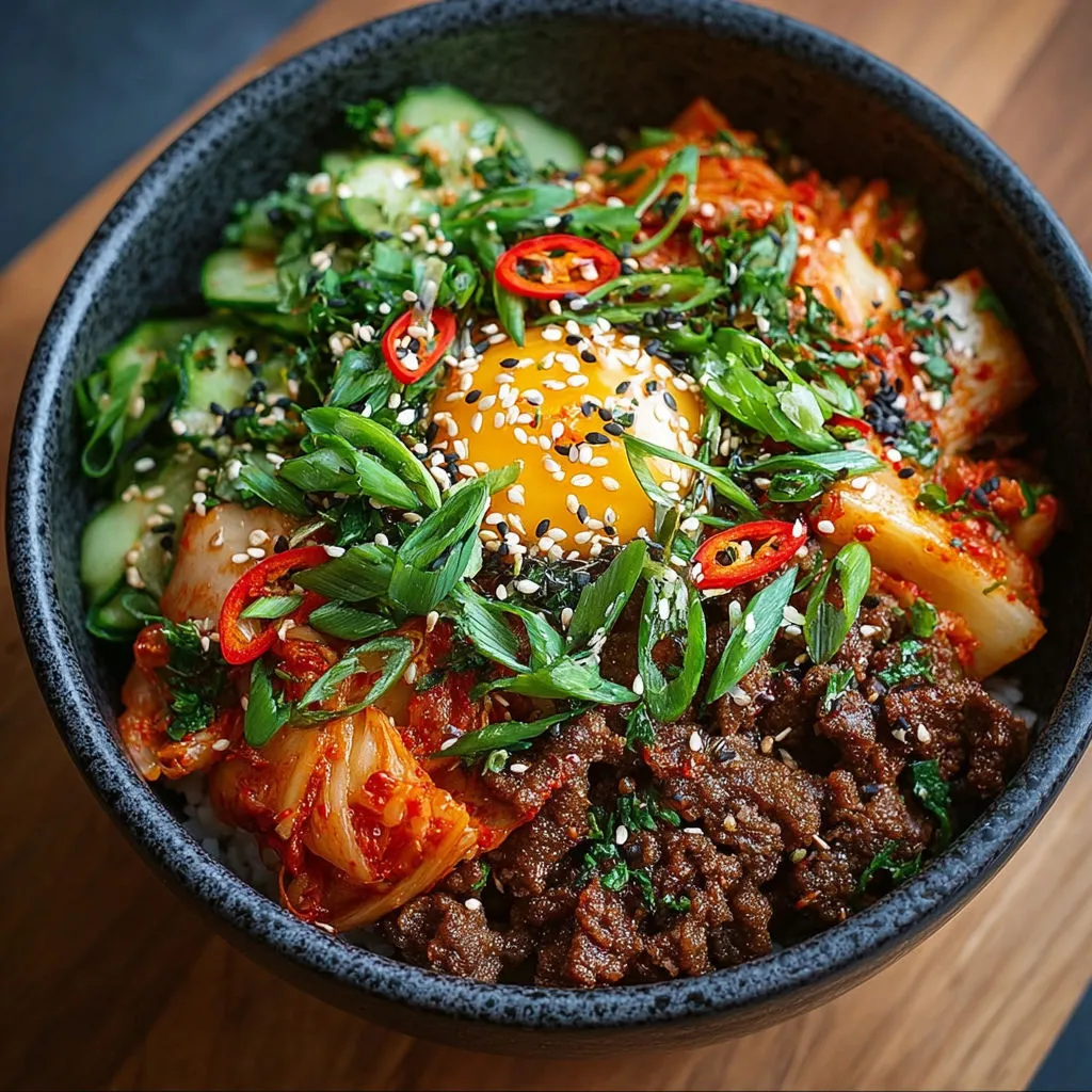 Délice Coréen: Bols Bulgogi Bœuf et Kimchi