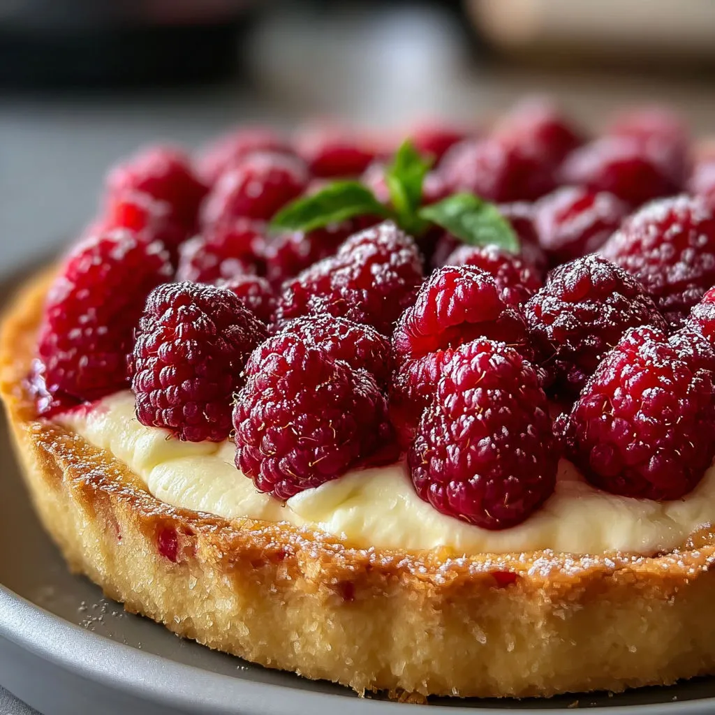 Délice crémeux: Tarte mascarpone framboises fondante