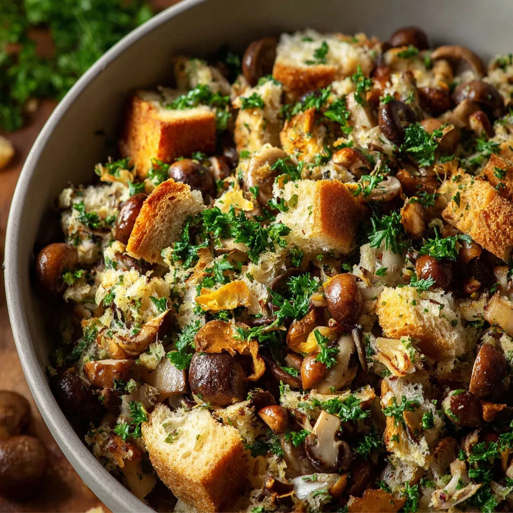 Délice festif : farce champignons et noisettes pour Noël