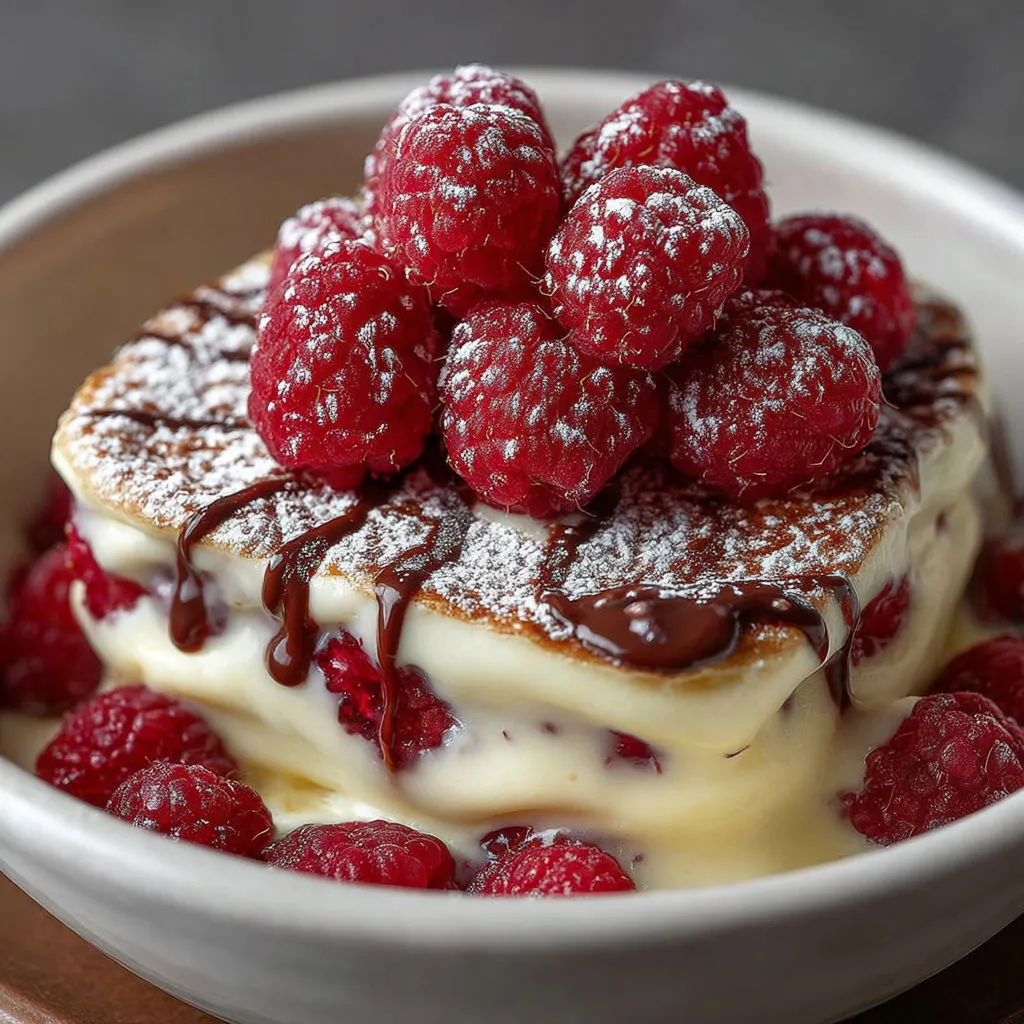 Délice gourmand : lasagne chocolat blanc framboises