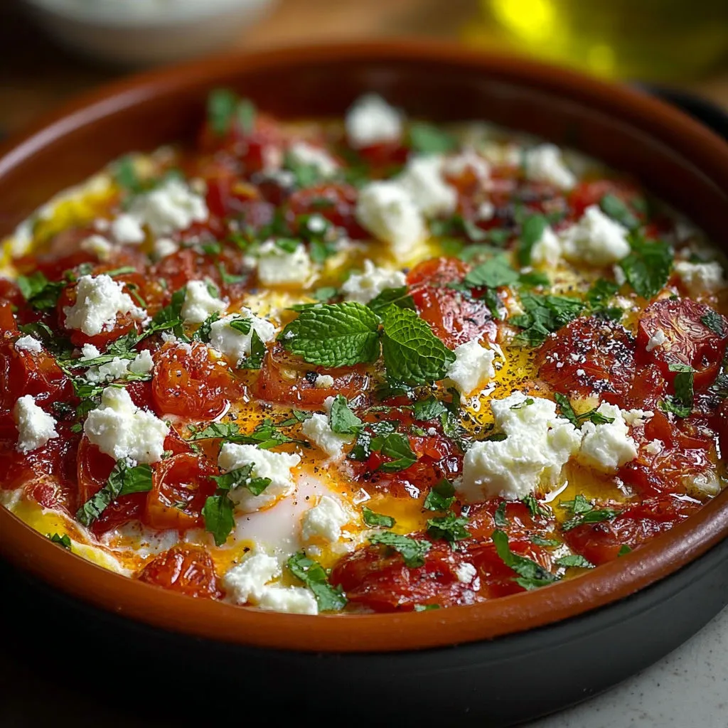 Délice Méditerranéen: Strapatsada aux Œufs, Tomates et Feta