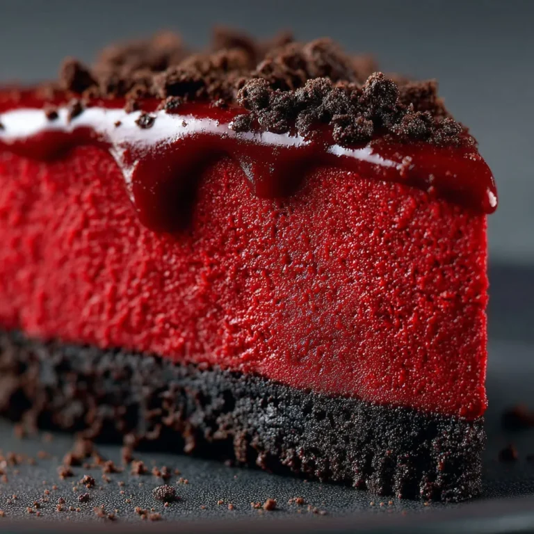 Délice rouge velours : recette cheesecake vampire.