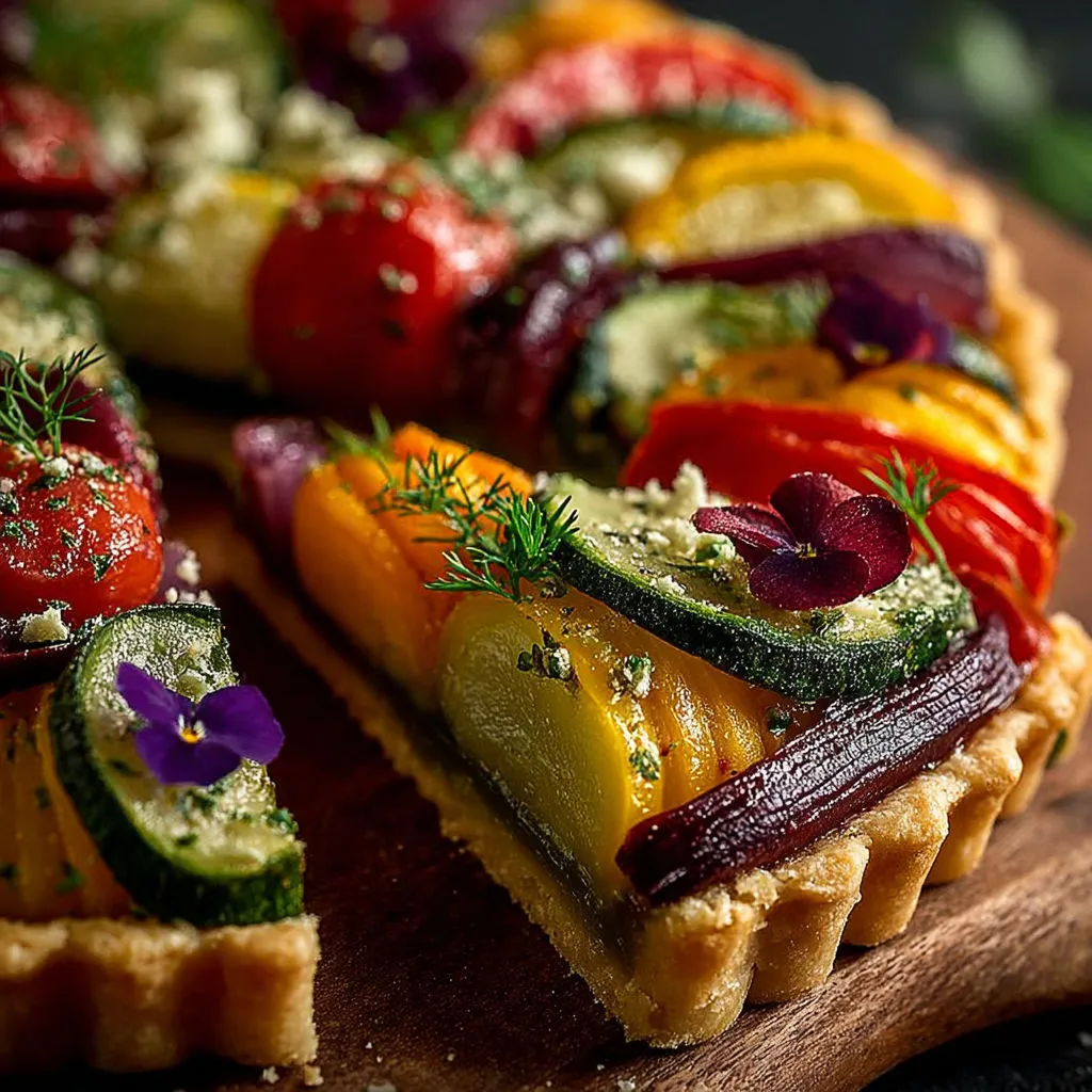 Délice végétarien: tarte aux légumes de saison