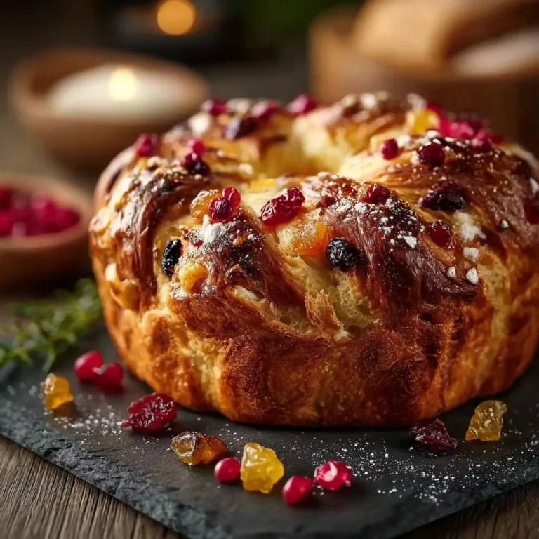 Délicieuse brioche de Noël aux fruits confits: recette incontournable