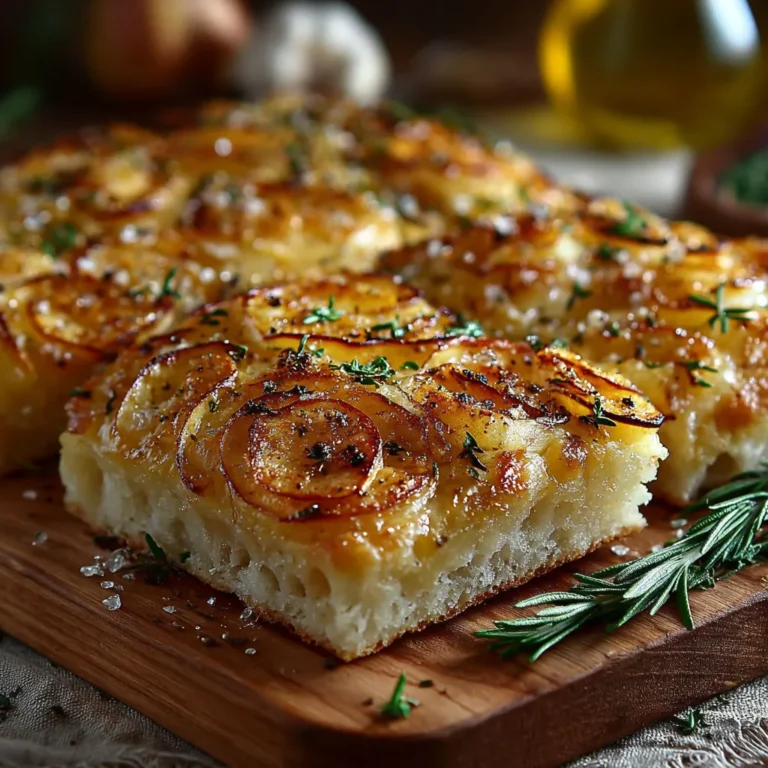 Délicieuse focaccia italienne aux pommes de terre: recette facile.