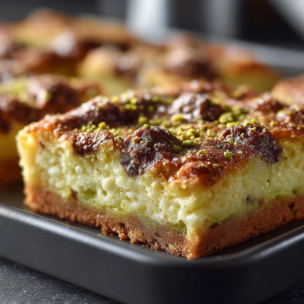 Délicieuses barres cookies au beurre de pistache: recette gourmande