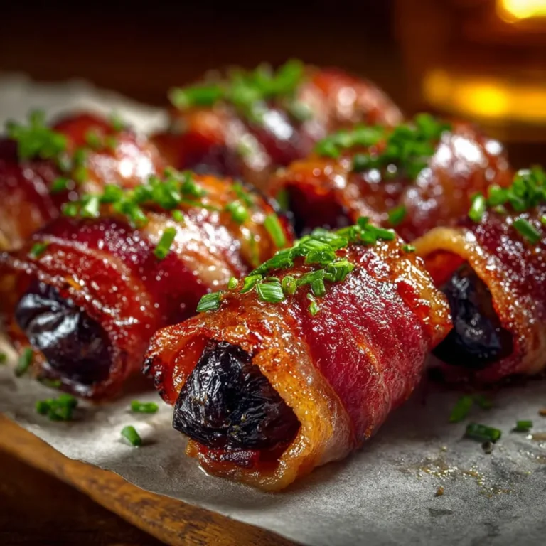 Délicieuses bouchées de pruneaux au lard fumé