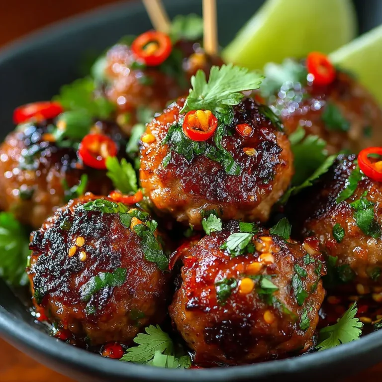 Délicieuses boulettes boeuf épicées à la thaïlandaise