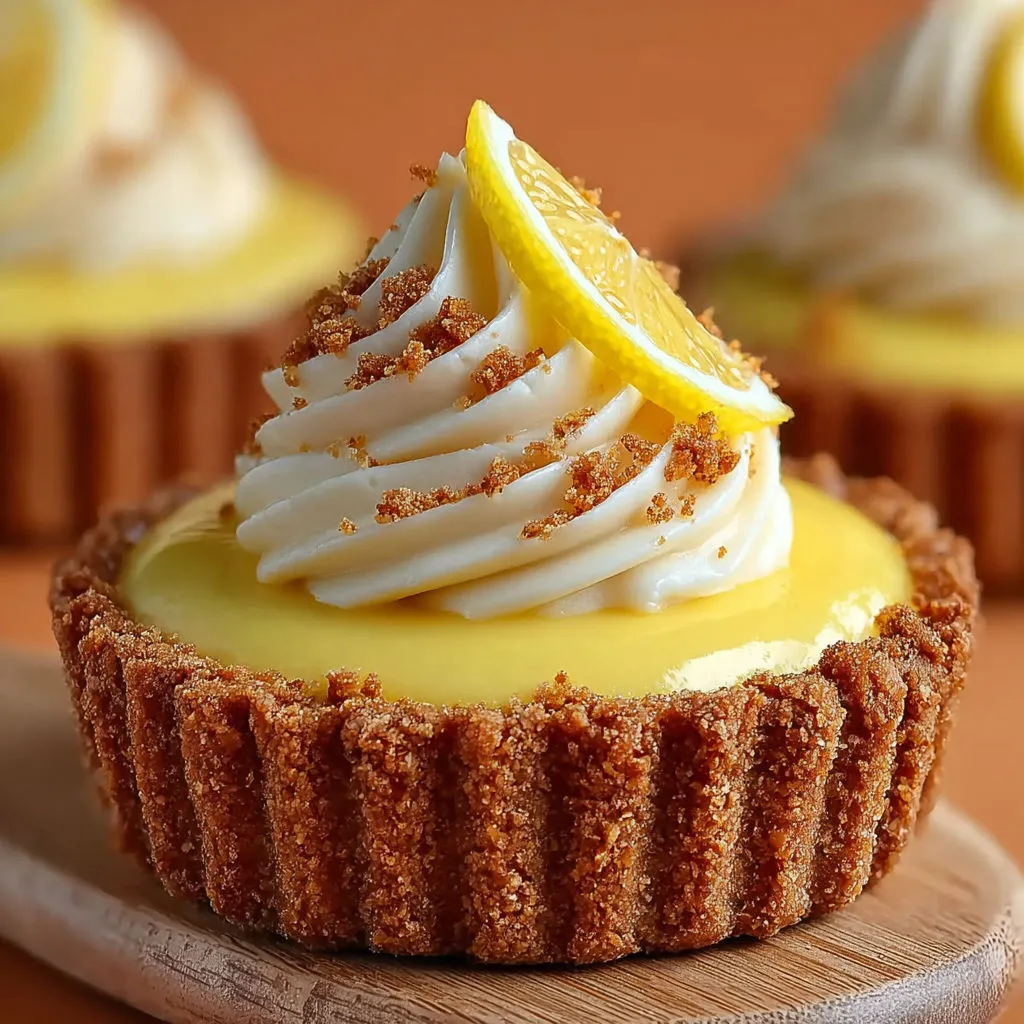 Délicieuses tartelettes au citron sur croûte de spéculoos