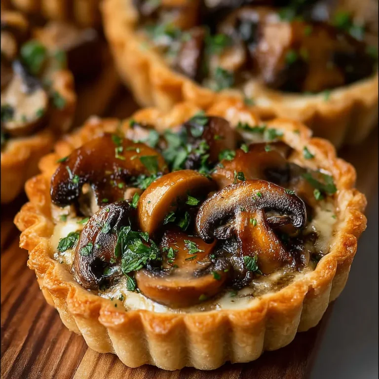 Délicieuses tartelettes aux champignons et persil, recette maison!