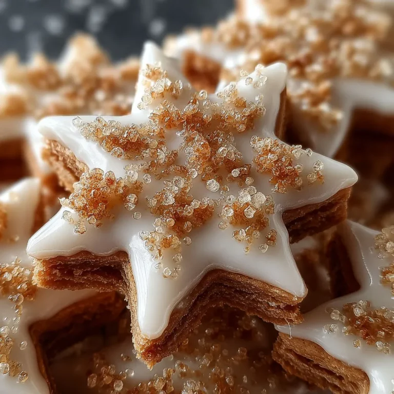 Délicieuses étoiles à la cannelle avec glaçage au citron
