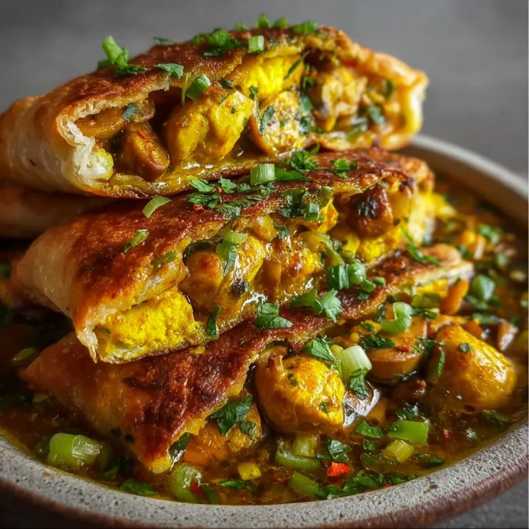Délicieux bricks au poulet, curry et fromage : recette facile