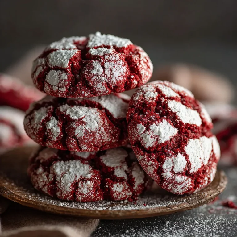 Délicieux Crinkles Red Velvet au Chocolat Fondant