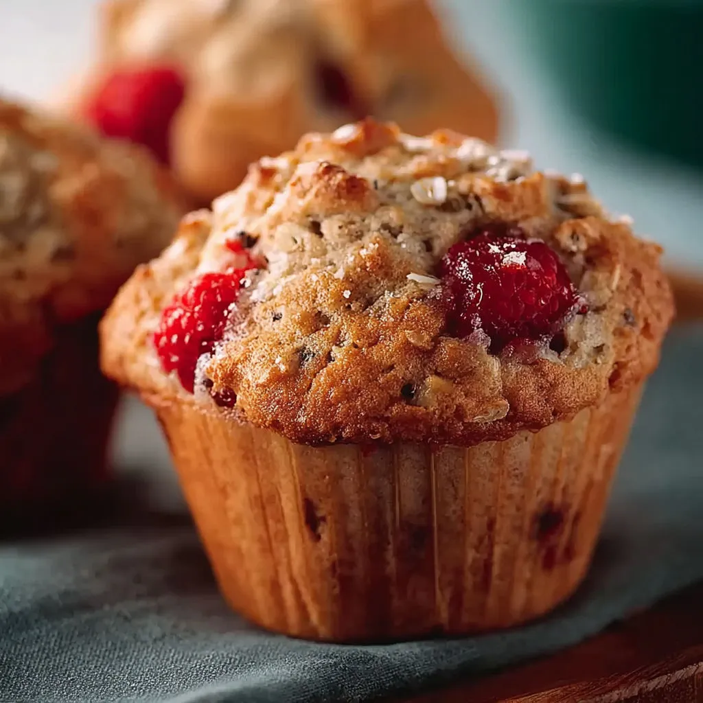 Délicieux muffins avoine framboises au sirop d'érable
