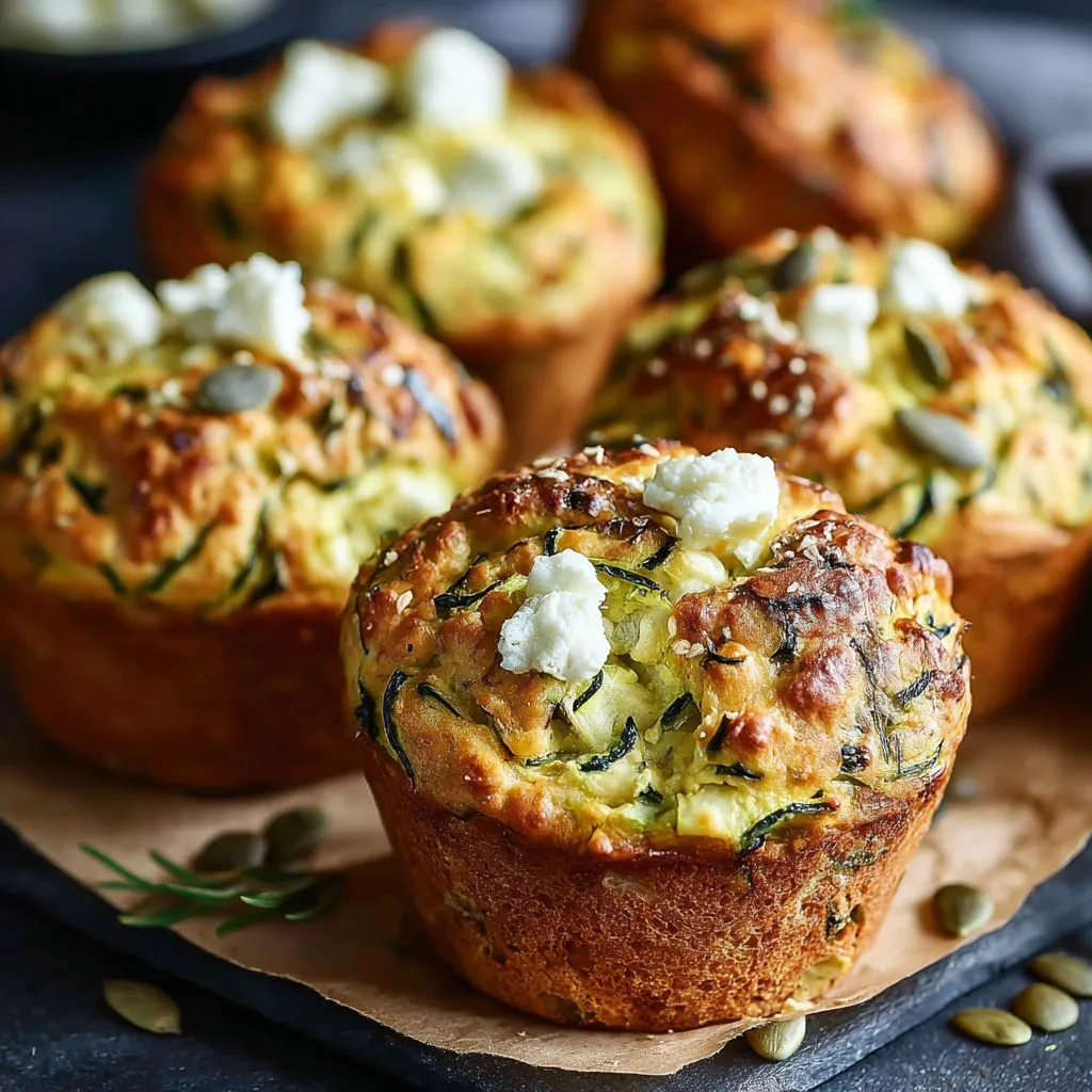 Délicieux muffins chèvre-courgette aux noisettes: recette facile et gourmande