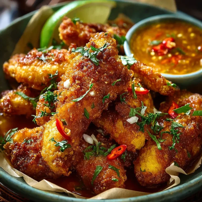 Délicieux tenders de poulet croustillants au curcuma et épices