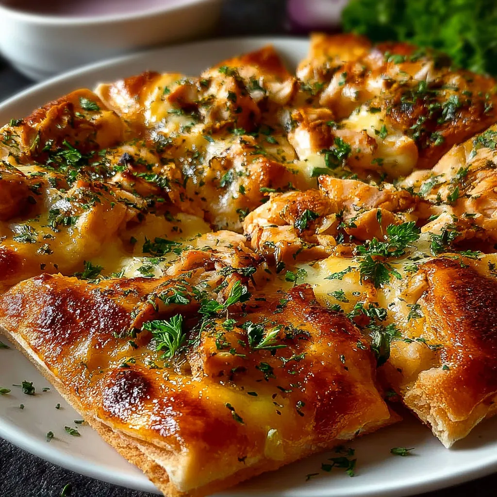 Délicieux triangles poulet et oignon moelleux