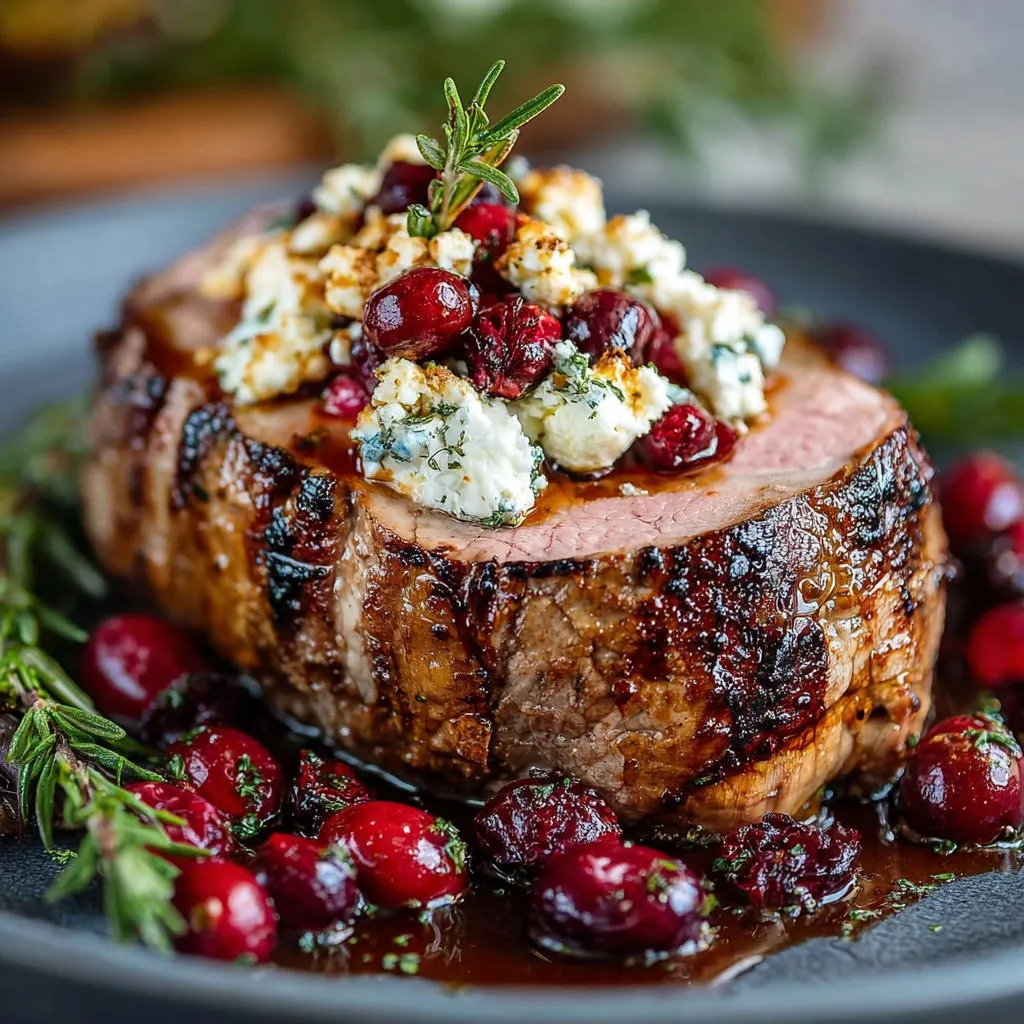 Filet mignon: recette savoureuse avec airelles et feta