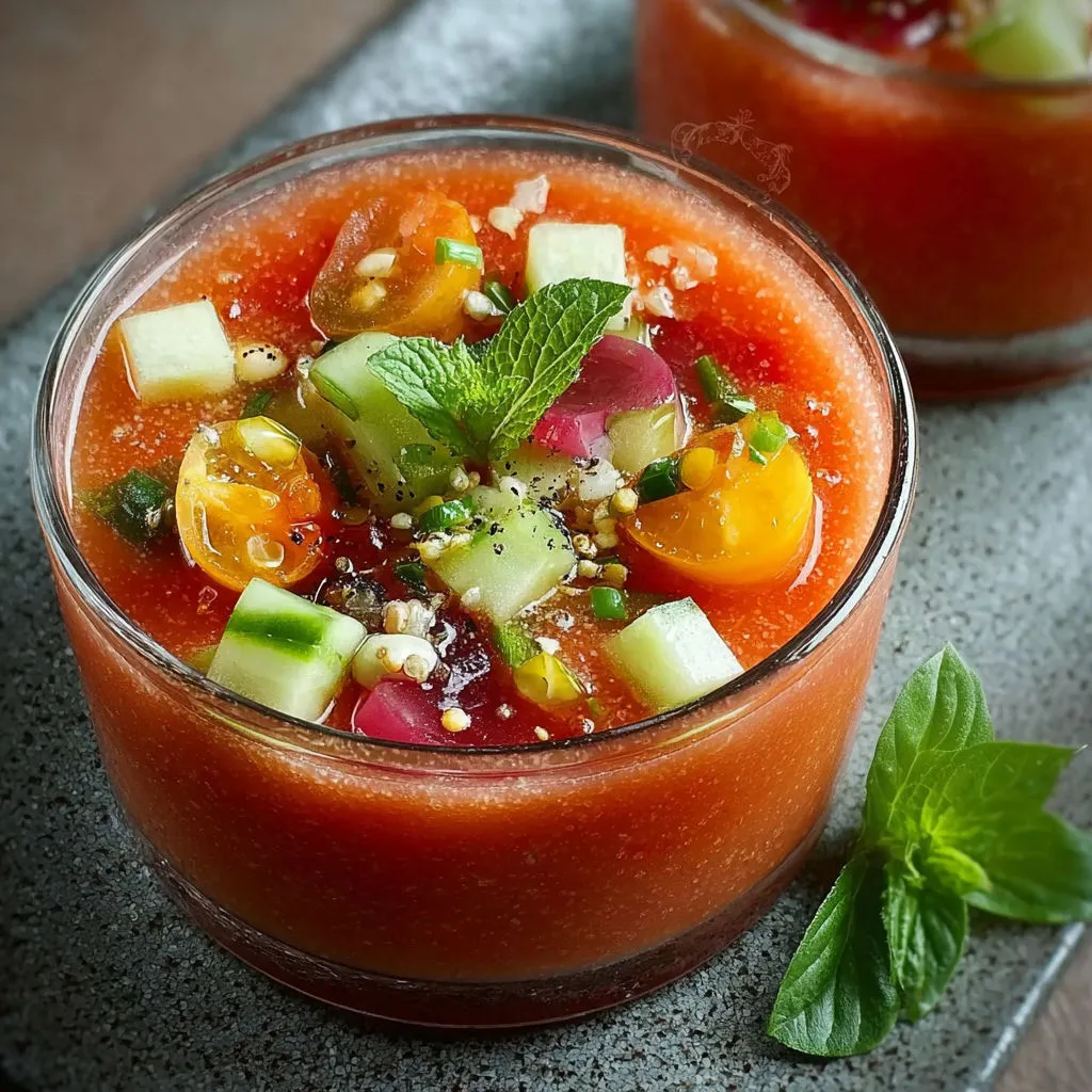 Recette rafraîchissante de gaspacho tomates concombre pour l'été