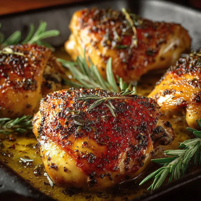 Recette savoureuse de cuisses de poulet rôties au four